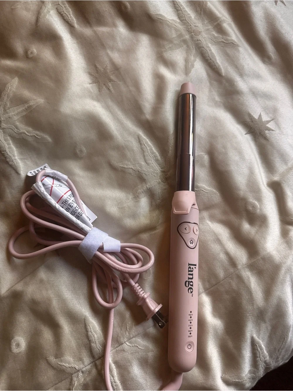 L'ange Pink Titanium Rotating Curling Iron 26mm